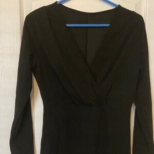 Classic Black Long-Sleeve Dress - Women